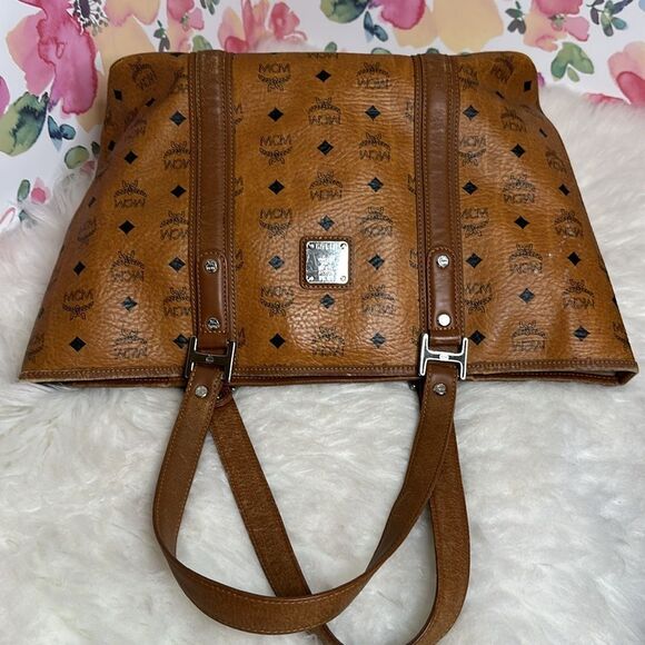 💯Authentic MCM Cognac Tote Handbag🍀 - Picture 7 of 16